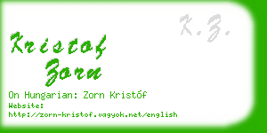kristof zorn business card